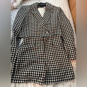 Zara tweed houndstooth set